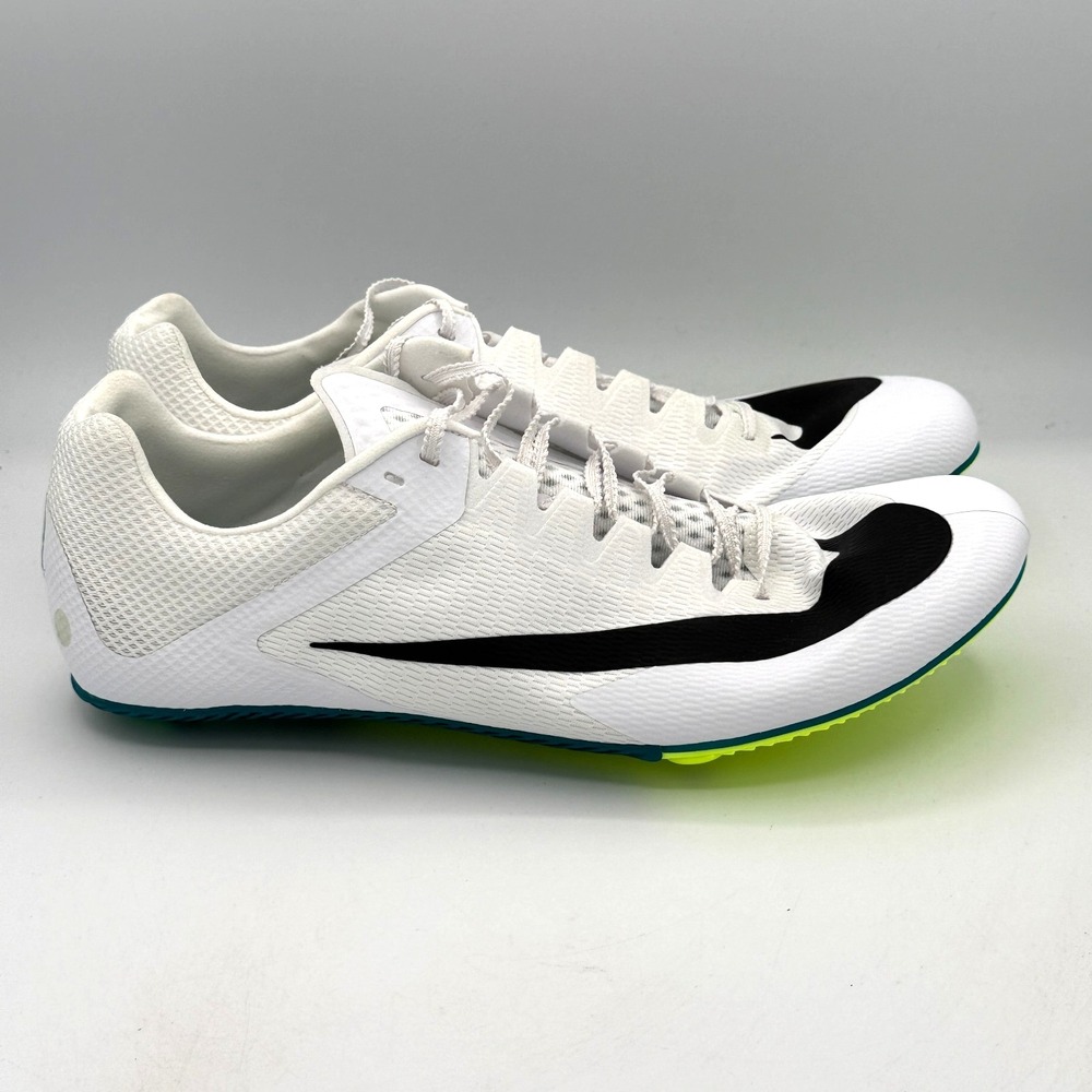 Nike Zoom Rival Sprint Shoes Mens 14 Track & Field Spikes White FZ9663 102